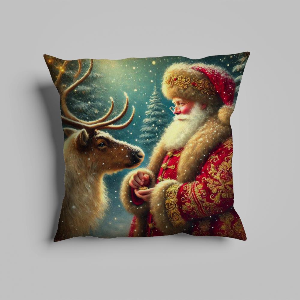 Kissenbezug luxuriös Heimbüro, Sofa dekorativ Mehrgrößen Autositzkissen, Kissenbezüge Weihnachtsmann Weihnachten Retro