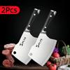 Conjunto de 2 Facas de Cozinha Profissionais Faca de Chef Afiada Cutelo para Carne, Faca para Cortar Ossos, Lâmina de Alta Resistência, Machadinha de Cozinha Premium