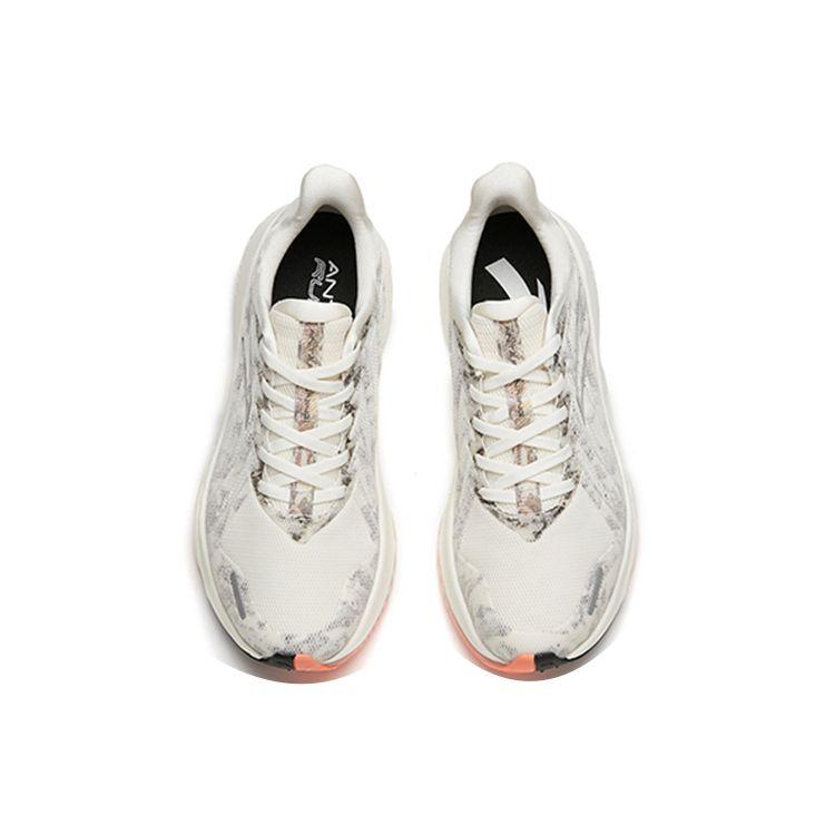 Anta Rocket 3.0 Cushioning Breathable Lightweight Low-Top Running Shoes Women sneaker White Black 122145587-4