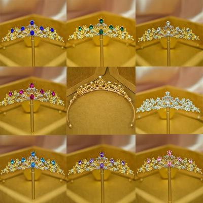 New Crystal Children's Princess Crown Tiara Girl Crown Birthday Hair Accessories Girls Stage Performance Tiara