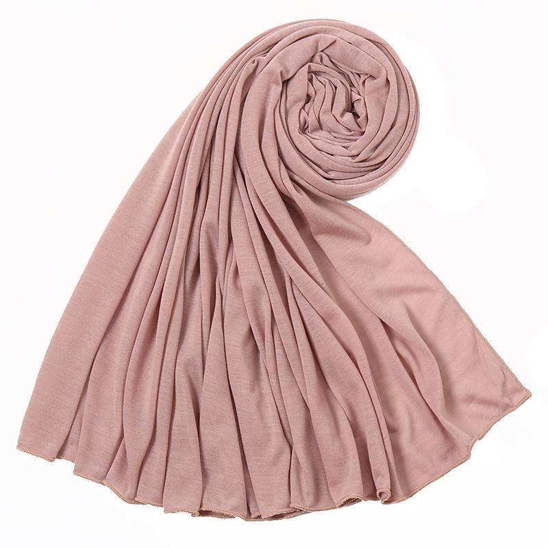 Big Size Polyester Jersey Hijab Scarf Long Muslim Shawl Plain Soft Turban Tie Head Wraps For Women Africa Headband Headscarf