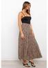 Frühjahr/Sommer 2025 High-Waist Hose mit Leopardenmuster und weitem Bein
