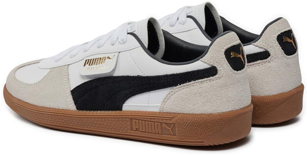 Кроссовки Puma Palermo Leather белый/парово-серый/зеленый