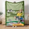 1pc Tom and Jerry Flannel Blanket - Soft Warm Throw for Home, Office, TravelL1332
