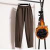 Women's High Waist Loose Cotton-Fleece Carrot Pants - Winter Casual Harem Style