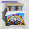 Set Biancheria da Letto 3 Pezzi Nome Personalizzato Rainbow Friends Copripiumino Chiusura Include 1 Copripiumino & 2 Federe per Tutte le Stagioni Decorazione Camera da Letto