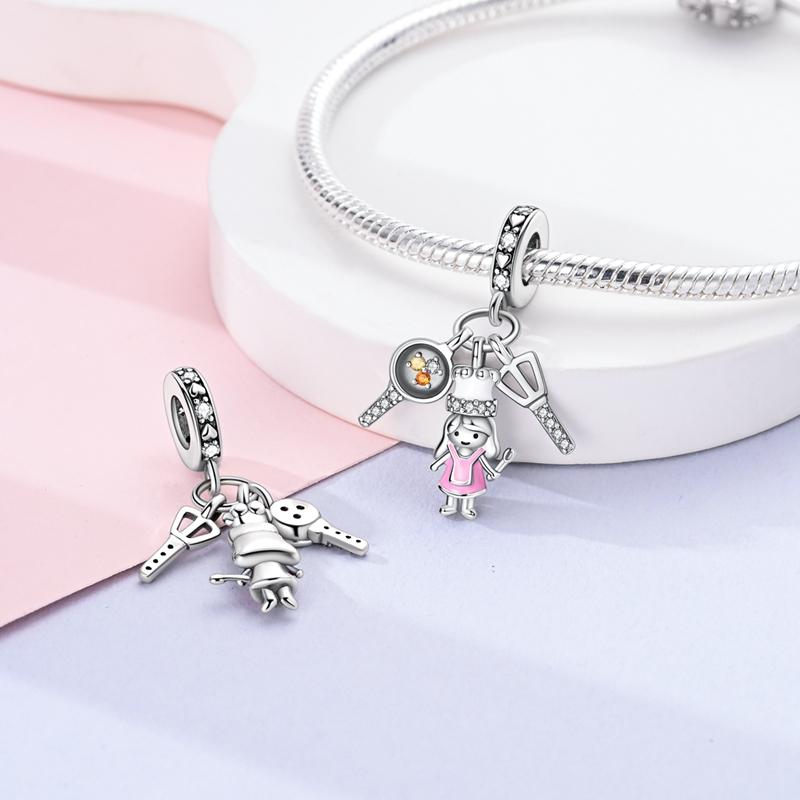 

Charms Platacreative Female Chef Kitchenware Pendants Fit Originalbracelets Charms For Women Jewelry Diy Making Gifts
