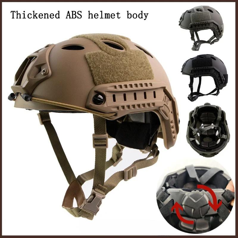 Tactical Protective Helmet Airsoft MH Helmet ABS New Thickened Outdoor PJ Air Gun Shooting CS Protective Equipment