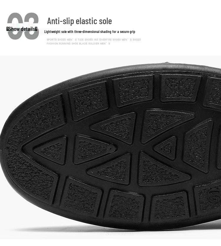 Soft-Soled Men's Mid-Top Zipper Casual Slip-On Shoes - Light Luxury Trendy Style