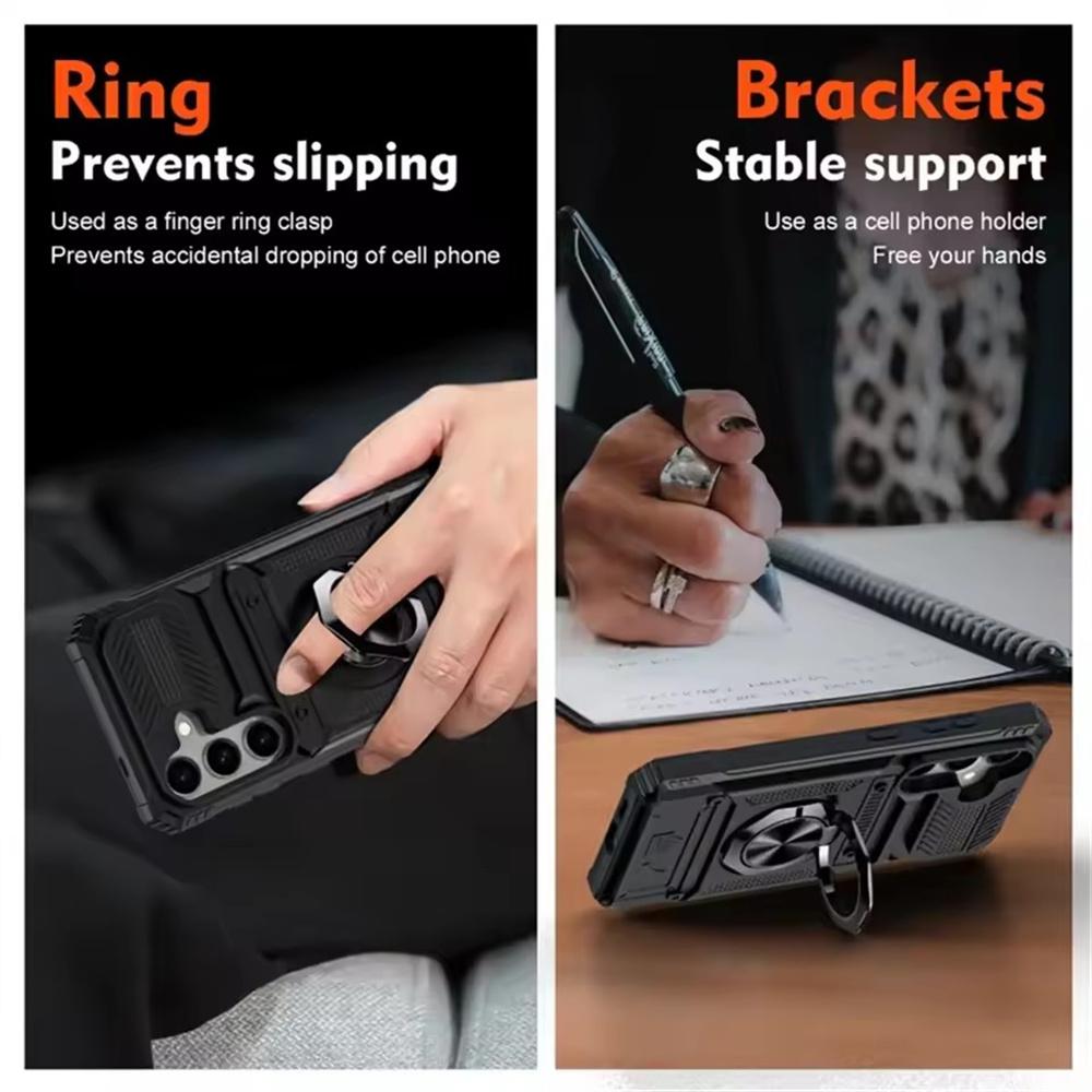 Magnetic Rotated Ring Kickstand Phone Cases For Samsung Galaxy A56 A16 A36 A55 A35 A15 A14 5G A26 Case Shockproof Wallet Cover