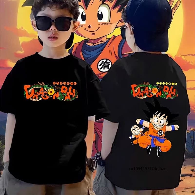 Dragon Ball Goku Print TShirt for Kids Men Women Anime Cartoon Casual Short Sleeve Tee Summer Cotton Tops Streetwear Gift