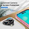 For iPhone 16 Case PC+TPU Military Grade Drop Protective Phone Cover - White+Pink