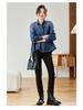 Retro Denim Blue Women's Long Sleeve Shirt Jacket - 2025 Autumn/Winter Fashion