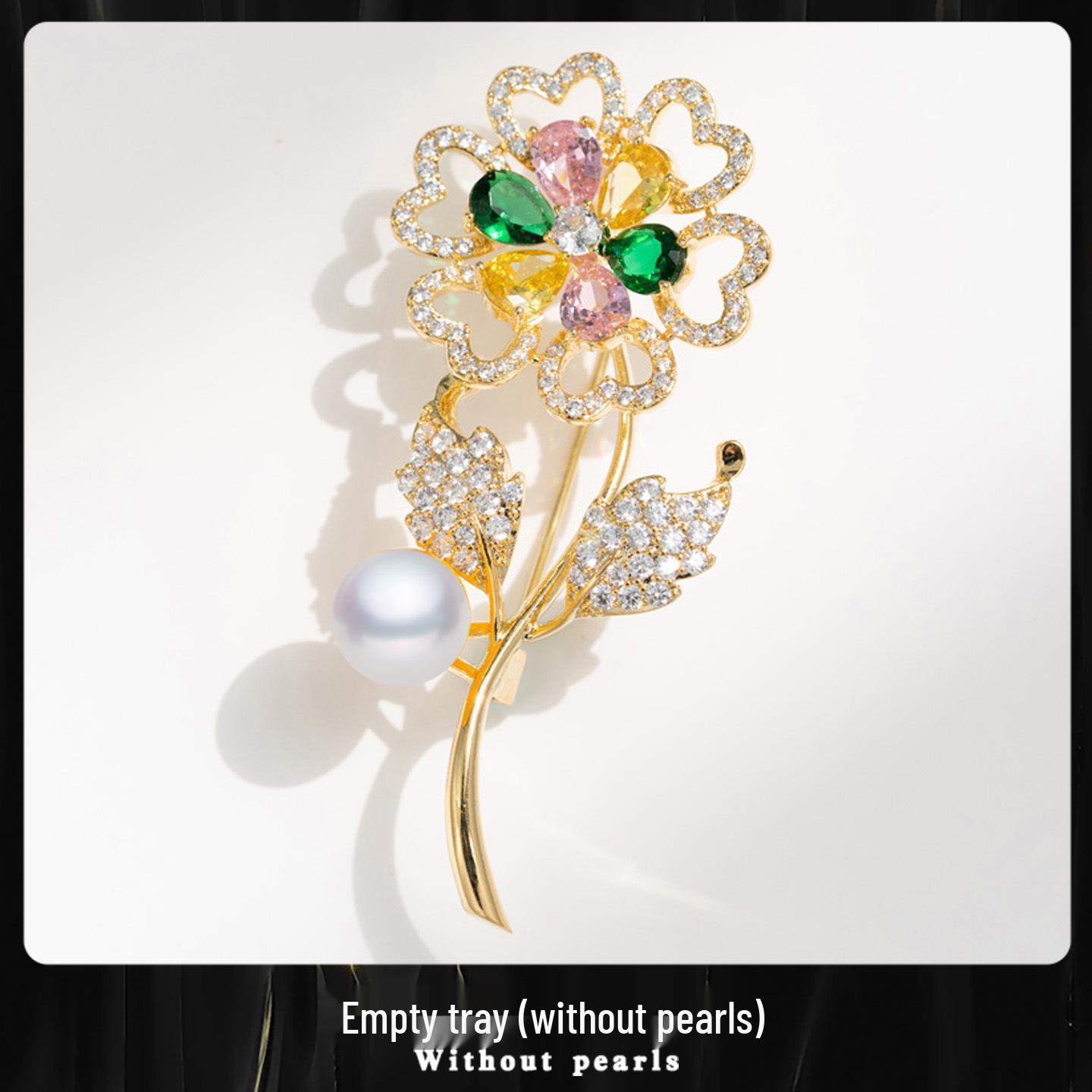 Bo Xin Yun Dreamy Garden Zirconia Flower Autumn/Winter Pearl Sweater Brooch