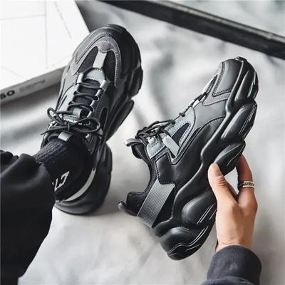 Herre Platform Svarte Sneakers Vinter Ny Mote Herre Tykke Sko Sneakers Gatestil Herresko Tenis Masculino