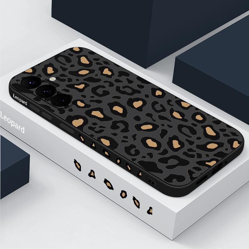 Luxury Leopard Print Lanyard Case For Samsung Galaxy A55 A54 A35 5G A25 A15 A16 S25 A14 A34 A52 A53 S20 S21 FE S22 S23 S24 Ultra