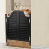 2 Pcs Pine Wood Partition Door,80*90cm White/Black/Log Color Swing Solid Wood Door Thickness 35mm for Cafes,Bars