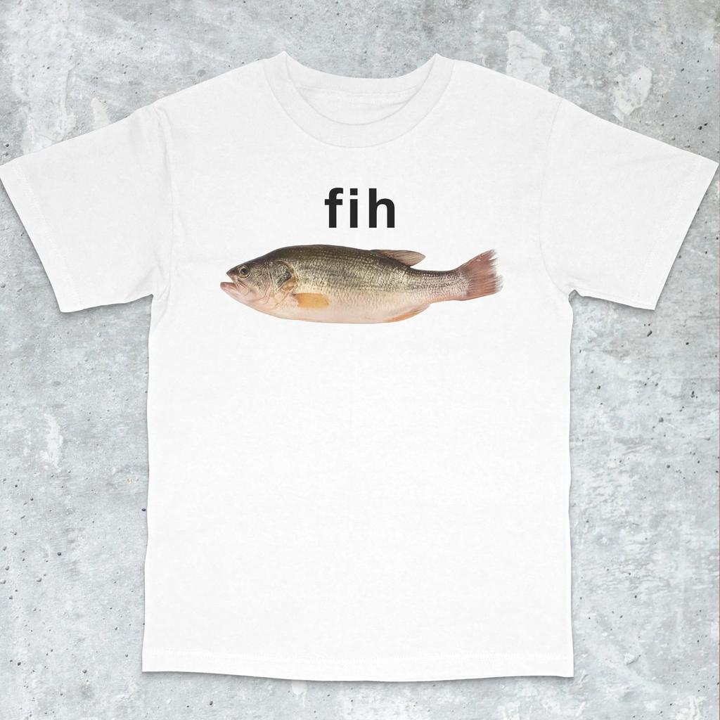 Fih Fish Meme Tričko - Hloupé Meme Tričko, Vtipné Meme Tričko, Mozek Shnilý Tričko, Nevhodný Vtipný Žert, Generace Z Memes Jsou Nejhloupější