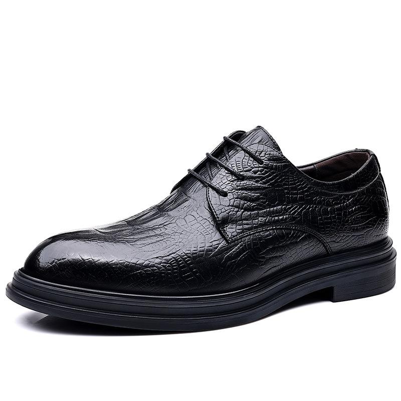 New men's formal leather shoes men's business leather shoes leather single shoes office commuter wedding shoes
