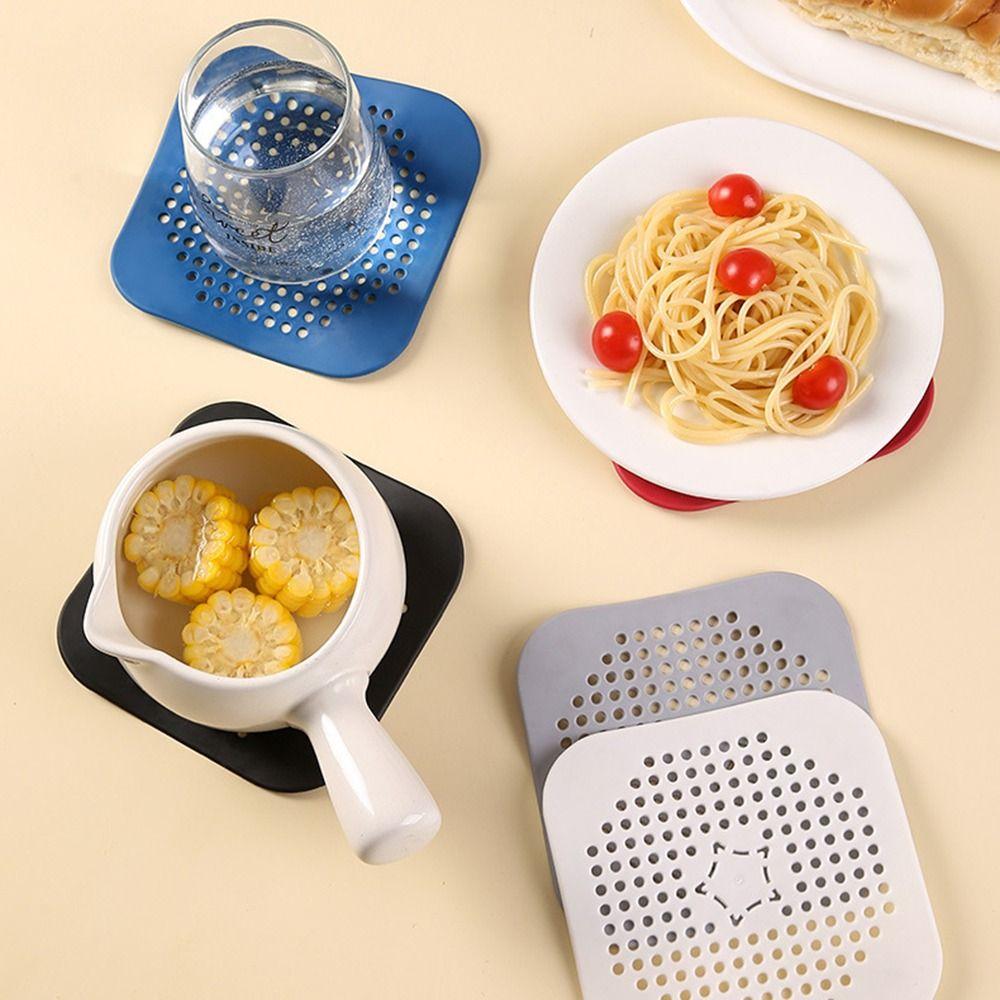 Portable Drain Hair Catcher Filter Sink Durable Silicone Mat Floor Drain  Household