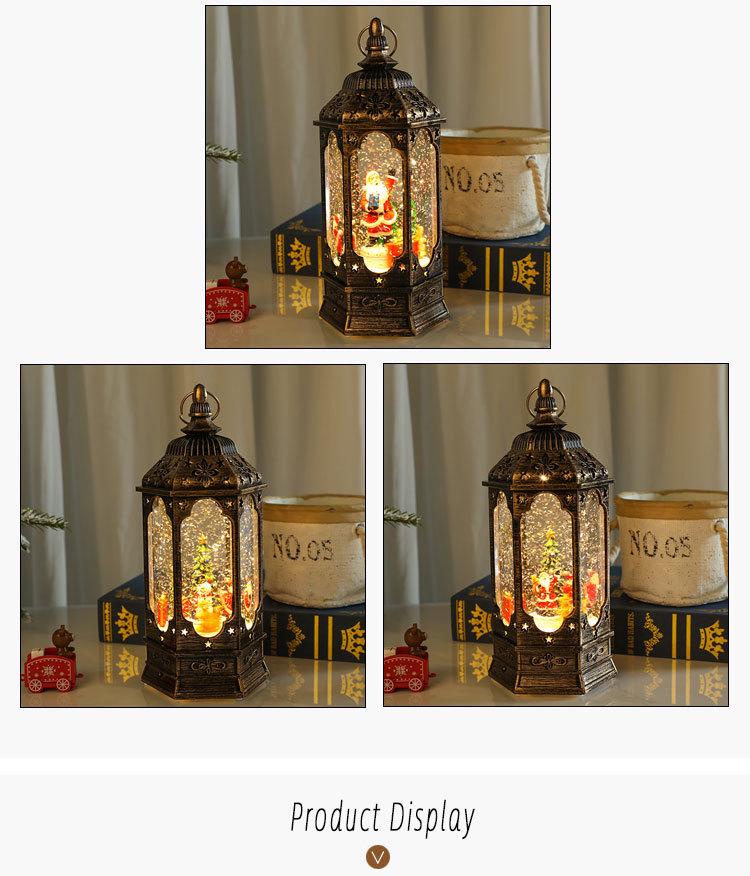 Rotating Christmas Music Lantern with Hotel Lighting and Oil Lamp Design