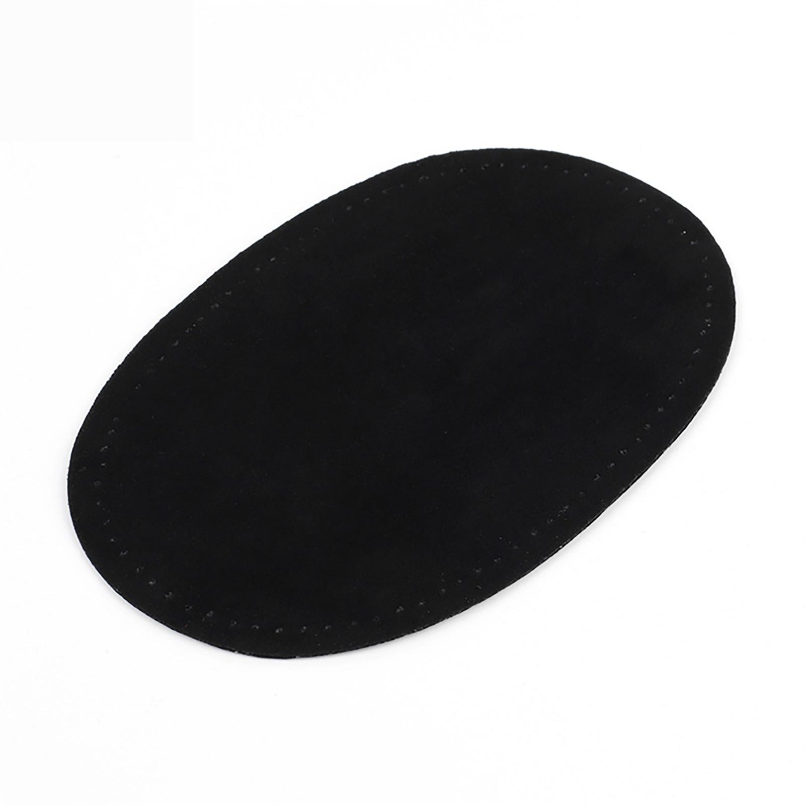 

1 пара заплаток из ПУ кожи, заплатки для локтей и коленей, тканевые заплатки, пришивные заплатки для ремонта, товары для рукоделия для курток, брюк чёрный