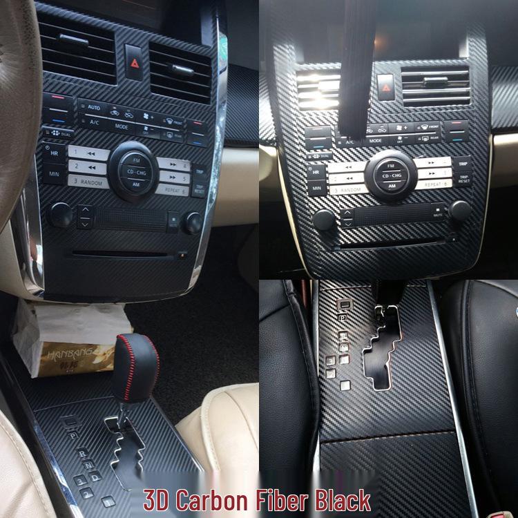 Carbon Fiber Central Control Gear Decor Sticker for 2004-2007 Teana Interior Modification