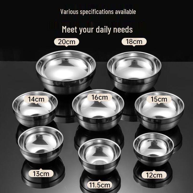 304 Stainless Steel Double-Layer Insulated Bowls