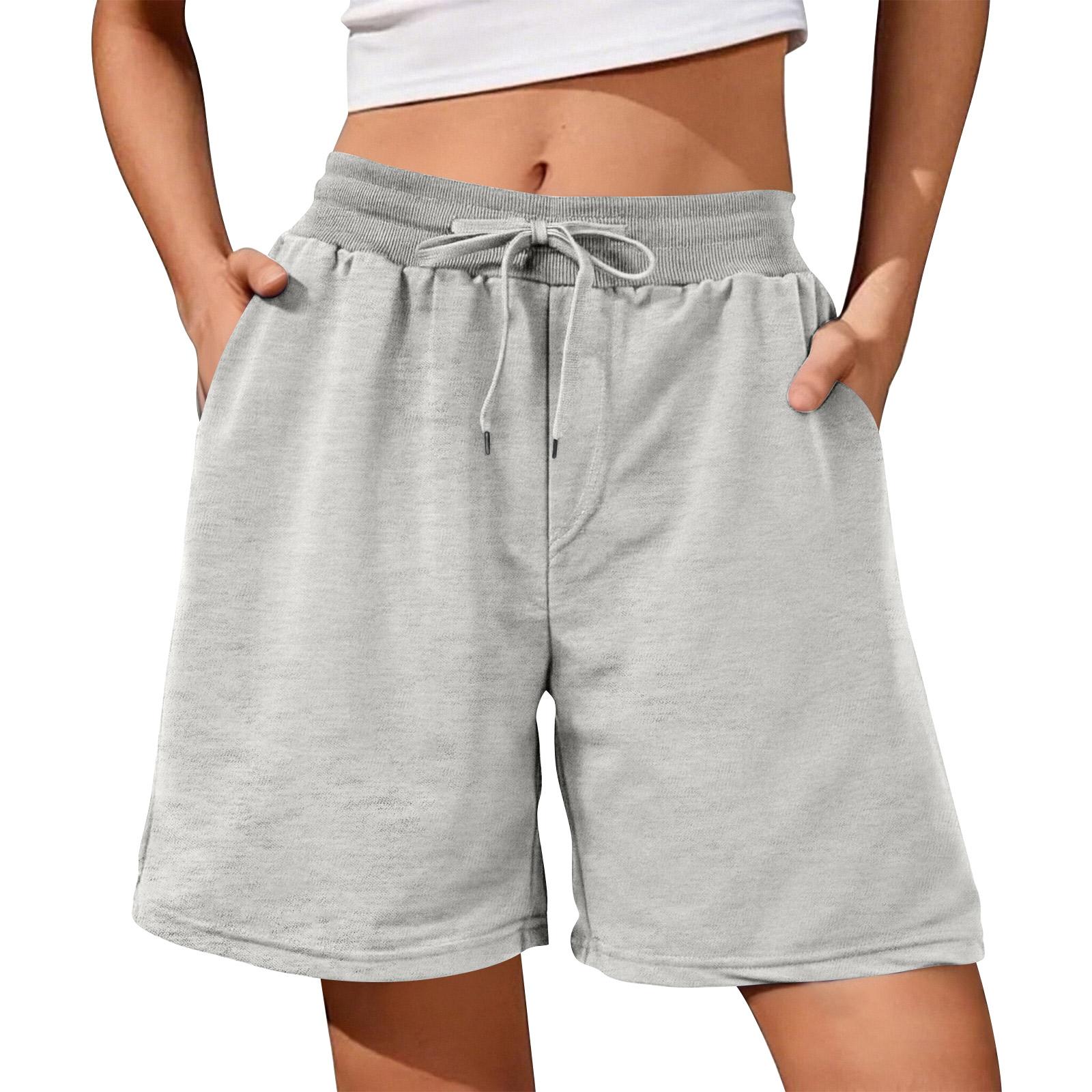 

Women s Casual Loose Beach Shorts With Pockets, Comfortable Shorts XL світло-сірий колір
