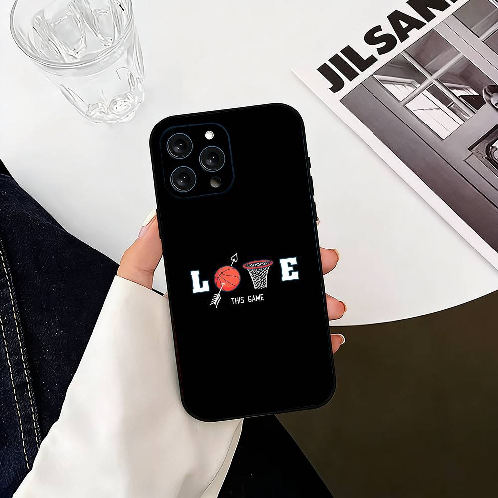 B-basketball D-dunk Phone Case For iPhone 17,16,15,14,13,12,11 Plus,Pro Max,XS,Soft Silicone Black Cover