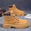 Men's Spring High-Top Work Boots - British Style, Korean-Inspired, Versatile, Trendy, Thick Sole.