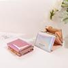 Colorful Laser Short Wallet Hasp Triple Fold Wallet Elegant Pu Laser Coin Purse  Daily