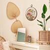 BCUANGD Vintage Mushroom Round Wall Art Decor - Retro Boho Botanical Wall Art Canvas Frame Artwork Prints, Neutral Cottagecore Round Wall Hanging