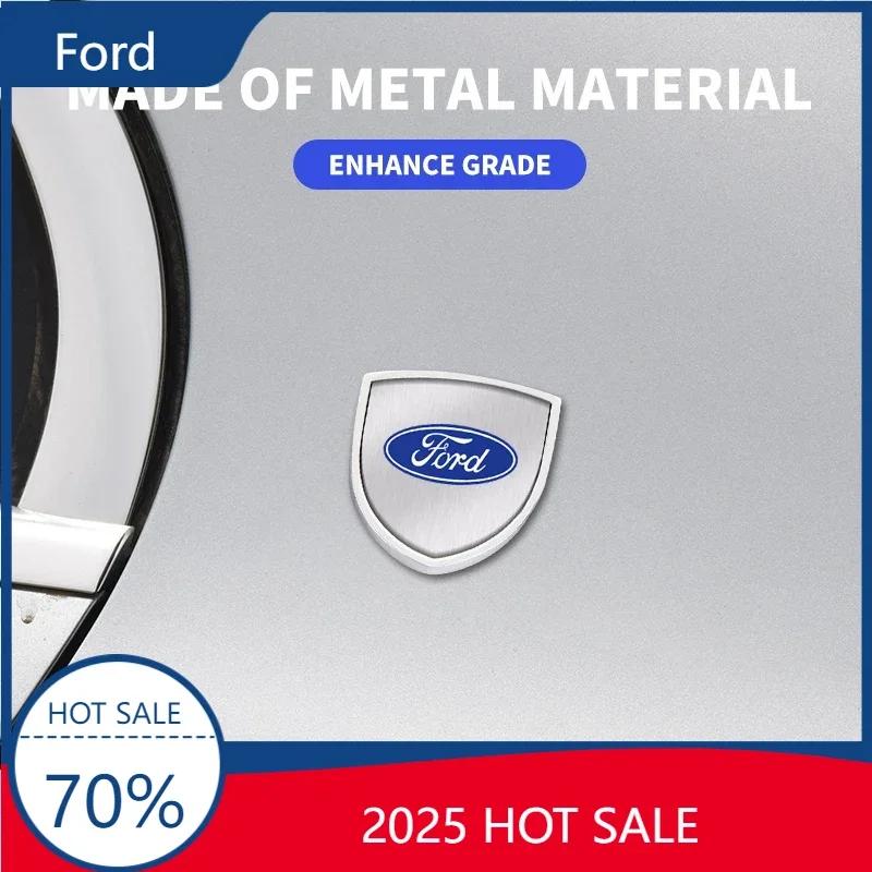 Focus Hot For Ford New Metal Shield Sticker Car Trunk Window Side Emblem Decorative Badge Decal For Ford B-Max Cmax Smax KA St L