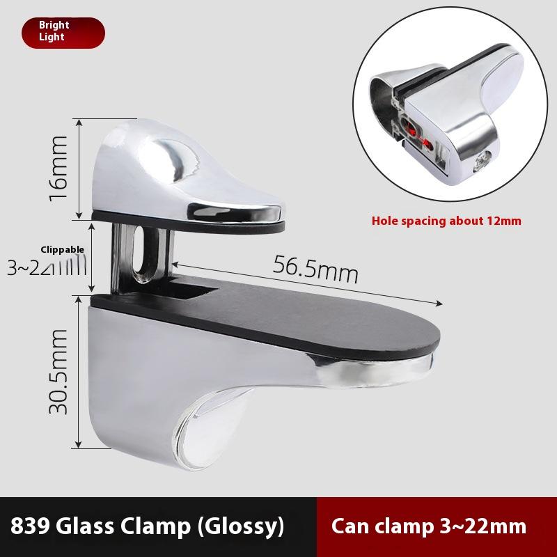 

1 шт. Регулируемые зажимы-поддержки для деревянных/стеклянных полок из цинкового сплава с противоскользящими накладками, зажимы-разделители для ванной комнаты A1