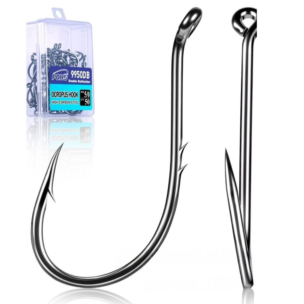 50/100pcs Size 4-5/0 Baitholder Fishing Hooks 50-100 Pieces Bait Holder Jig Hooks  Bait Fishing