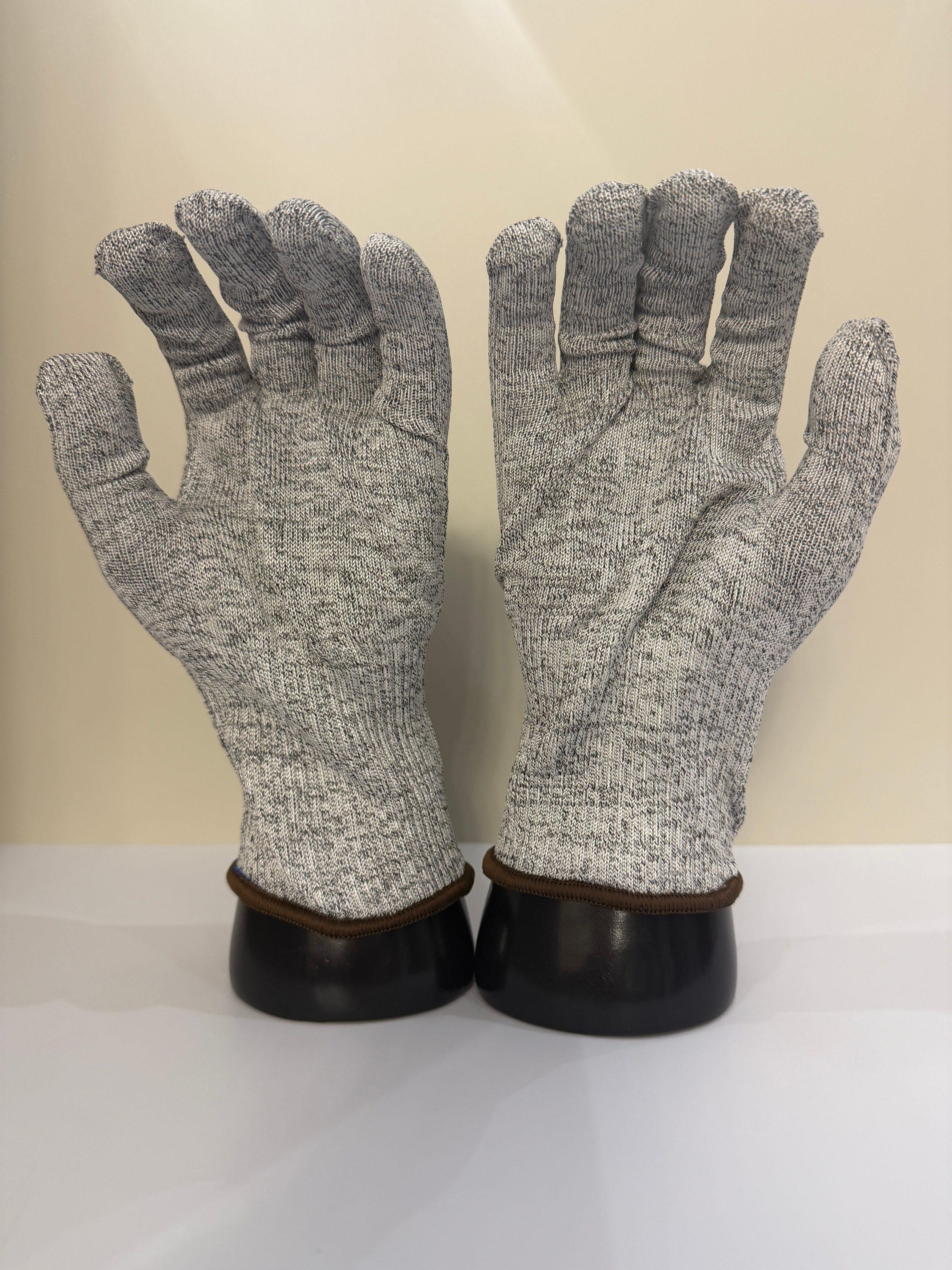 Industrial Grade Level C Cut Resistant HPPE Knitted Safety Gloves Abrasion Resistant Protective Work Gloves for Mechanical (Gray,Customized Size)