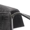 Used FENDI Zucchino Shoulder Bag canvas leather Black Used Women