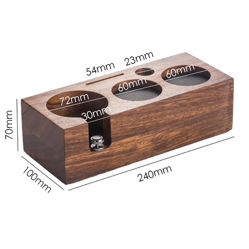 51/53/58mm Wood Coffee Tamper Holder Espresso Tamper Station Stand Wooden Base Espresso Machine Tools Barista Accessories