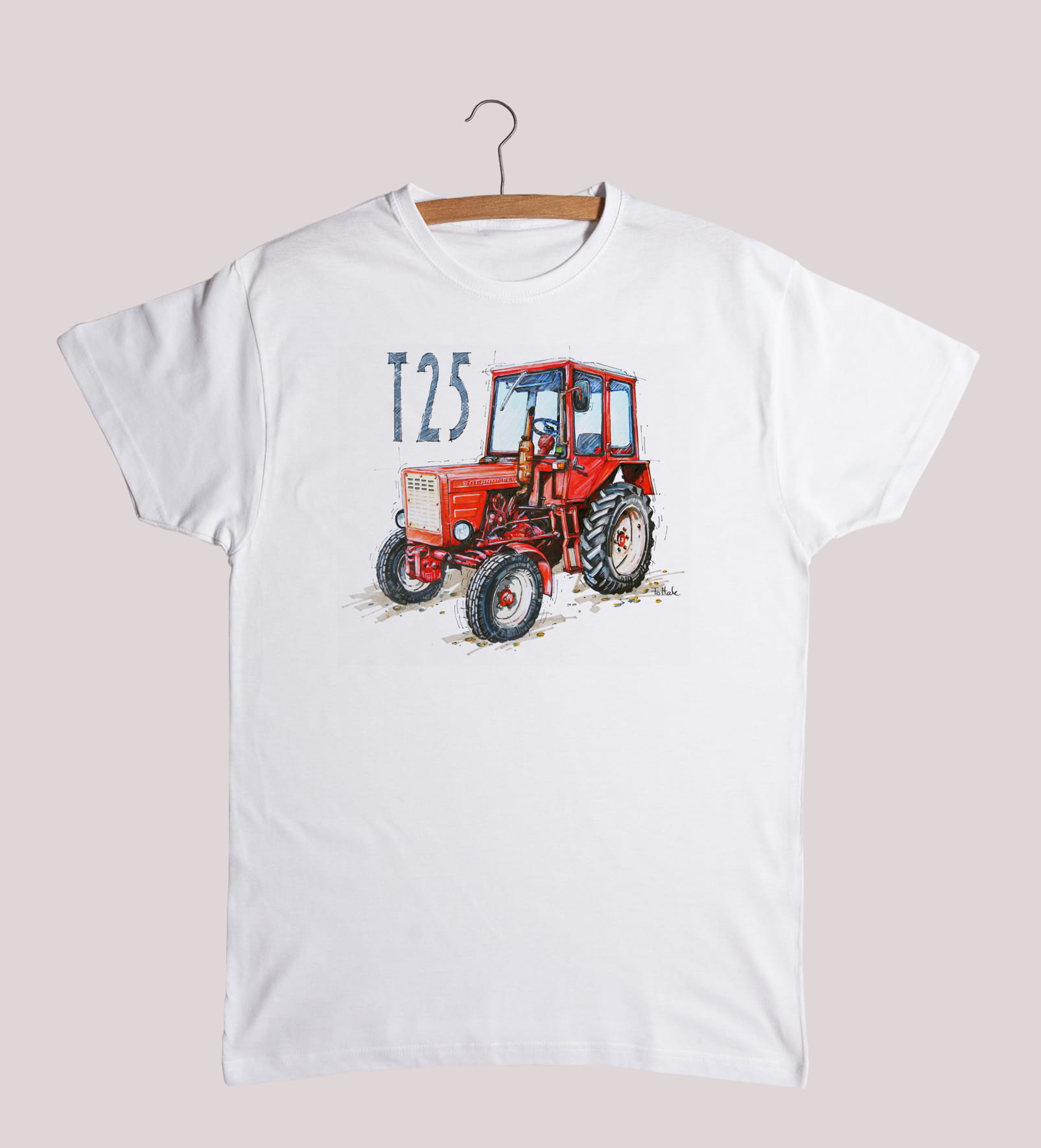 

Soviet Russia Built T25 Vladimir Tractor TShirt Summer Cotton Short Sleeve ONeck Mens T Shirt New S3XL S