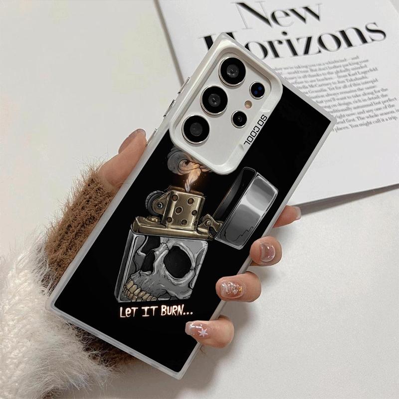 Lighter Cool Pattern Soft Phone Case for Samsung Galaxy S24 S25 FE S26 Edge S23 Ultra S22 Plus S21 + Shockproof Cover Back Shell
