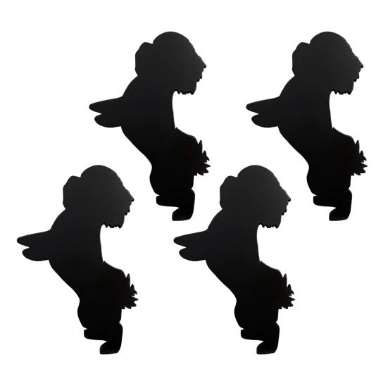 

Юшенг Щенок Настенное украшение Деревянный силуэт собаки Настенный декор Деревенская табличка с щенком Подарок для любителей собак Декор для стены, двери, окна 4pcs