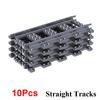 City Train Track Train Signal Light Crossing Track Rail Model Building Blocks Enlighten Action Figure Toys For Children