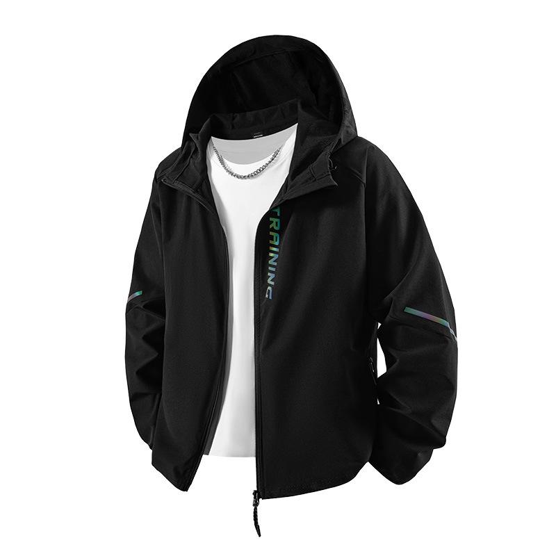 

Мужской осенне-зимний новый быстросохнущий спортивный костюм для бега, одежда для зимних тренировок, фитнес-одежда, куртка мужская 3XL чёрный