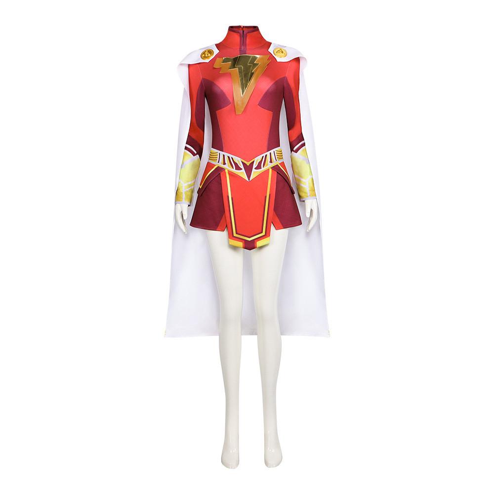 Shazam Fury Of The Gods Cosplay Costume For Women With Spandex Suit For Halloween Role Play