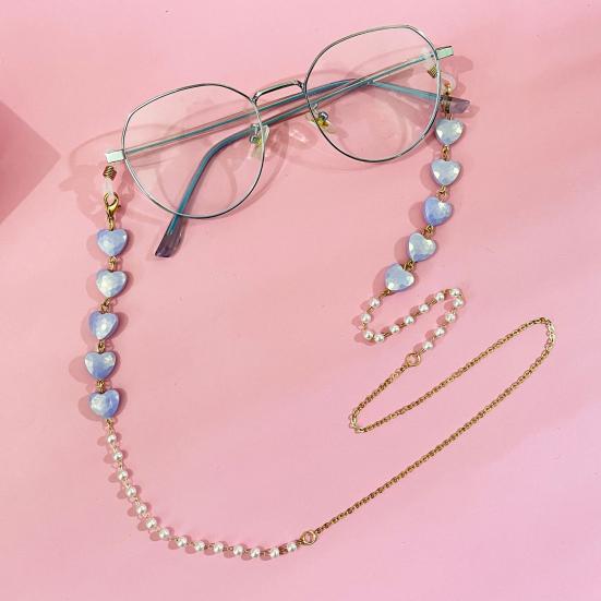 Glasses Chain Faux Pearl Design Corrosion Resistant Glass Eyeglasses Holder Strap Decorative Beaded Chain