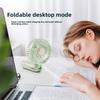Mini Foldable Handheld Fan with Digital Display Portable Rechargeable Desk Fan