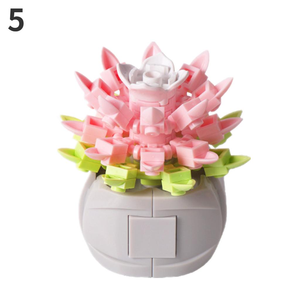 Bonsai Building Blocks City Creative Pant Flower Block Building Bricks Construction Flowers DIY Potted Blocks Gift.