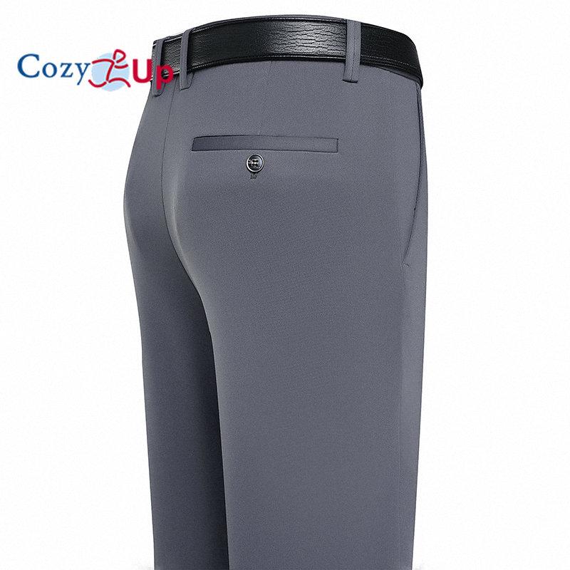 

Cozy Up Straight Pants Men Casual Long Pants Comfortable Thin Trousers Solid Color 40
