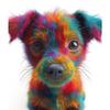 Funny Cute Colorful Pet Portrait Puppy Kitten Posters and Prints Canvas Printing Wall Art Picture for Living Room Home Decor